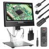 ANDONSTAR 10-calowy mikroskop cyfrowy 4-krotny zoom 1080P Wyświetlacz LCD Lupa do lutowania Mikroskop z LED
