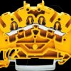 2002-6406 4-wire feed-through terminal, diameter 0.25 - 2.5 mm, yellow