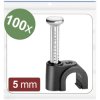Quadrios 24CA429 Cable clips Black 3 to 5 mm 100 pcs for bundle fixing