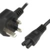 Kabel Bs 1363 (G) Wtyk Iec C5 Żeński Pvc 1,5M Czarny 2,5A Kab-Uk-M3-1.5-Bk
