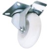 Draper 65499 75mm Dia. Swivel Plate Fixing Nylon Wheel with Brake - S.w.l. 70kg