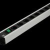 300.004 Power strip, 9 x Type F - CEE 7/3, grey- black