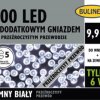 Lampki choinkowe LED 100l z gniazdem MIX biały 9,9m 230V/31V 6W IP44 przeźroczysty na zewnątrz i do wnętrz 13-104