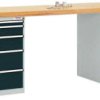 System banków komercyjnych COMBI, 2 obudowy model 1 z solidną płytą podstawy, szer. X gł. X wys. = 2000 x 700 x 840 mm M