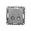 SEDNA DESIGN & ELEMENTS Gniazdo R/TV przelotowe (7dB) srebrne aluminium SDD113474R SCHNEIDER ELECTRIC
