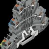 2202-3217 Three-tier feed-through terminal, dia. 0.25 - 2.5 mm, PE/N/L