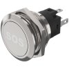 EAO 82-6151.1A54.B015 22mm Illum PB Symbol-SOS Solder Mom. White 24VDC LED