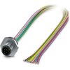 Sensor actuator cable, M12 panel plug, straight to open end, 17 pole, 0.5 m, 1.5 A, 1238882