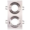 Sufitowa oprawa punktowa MORENA, IP20, kwadrat, 2 oczka, inox