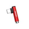 Adapter USB TYP C / Jack 3.5mm - czerwony