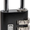 Combination lock, level 3, shackle (H) 27 mm, black, steel, (B) 30 mm, K10530BLAD