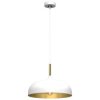 Lampa wisząca LINCOLN WHITE/GOLD 1xE27 35cm MLP8031 Milagro