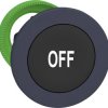 Schneider Electric ZB5FA235 ZB5FA235 Element czołowy dla przycisku płaski, resetowalny (Ø) 30.5 mm OFF ciemnoszary, czar