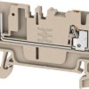 Terminal block, push-in connection, 1.5 mm², 2 pole, 17.5 A, 6 kV, dark beige, 2482160000