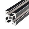 2020 Black Anodized Aluminum Profile - 1000mm