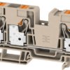 Through terminal block, push-in connection, 16 mm², 76 A, 8 kV, dark beige, 2494090000