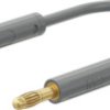 Measuring lead with (4 mm lamella plug, straight) to (4 mm lamella plug, straight), 0.5 m, gray, PVC, 1.0 mm², 64.1071-05028