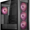 Asus TUF Gaming GT302 ARGB Midi Tower Obudowa do komputera czarny z 4 wentylatorami, ze zintegrowanym oświetleniem, z fi