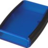 ABS handheld enclosure, (L x W x H) 117 x 79 x 24 mm, blue/transparent, IP54, 1553BTBUBKBAT