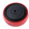 Kółko do wózka, Lite, PUR, Pomarańczowy, obc.: 125kg, śred.: 100mm, szer.: 30mm
