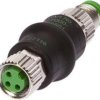 Złącze M8 proste żeńskie 3pin M8 proste męskie 4pin 24V -25-85 stC IP67 VK000038