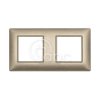 Ramka ozdobna Plana, 2+2M, Metalized Bronze Technopolimer, 14643.26