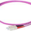 FO patch cable, LC duplex to SC duplex, 1 m, OM4, multimode 50/125 µm, O0323FT.1