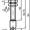 Inductive sensor, 2 wire, flush mounting, flush, 1 Form B (N/C), 70133336