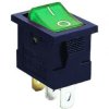 Przełącznik kołyskowy podśw. zielony 250V 15A