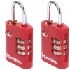 Master Lock 4686EURT TSA 3-Digit Combination Zinc 30mm Padlock x 2