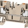 Through terminal block, push-in connection, 2.5 mm², 24 A, 8 kV, dark beige, 2674690000