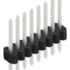 Pin header, 8 pole, pitch 1.27 mm, straight, black, 10060388