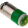 Lampka kontrolna Zielony 28V dc Rowek miniaturowy LED średnica 6mm długość 15.25mm