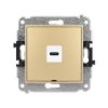 Icon Mechanizm Gniazda Pojedynczego 1Xusb C-C, Bez Pola Opisowego Złoty...