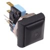 IRC7Z222L0B APEM Blue LED Black Button Square 16mm Momentary Push Button Switch SPDT 5A IP67