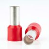 Insulated wire end ferrule, 10 mm², 28 mm/18 mm long, DIN 46228-4, red, BYB-4-18H0082