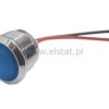 Kontrolka LED 16mm, 12V+ przew. wypukła niebieska