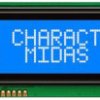 Wyświetlacz monochromatyczny LCD, , Alfanumeryczny, podświetlanie LED, Midas
