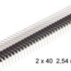 Header 2x40 pins zwart haaks male 2,54mm