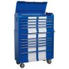 Sealey AP41COMBOBWS Retro Style Wide Topchest & Rollcab 10 Drawer Blue/White