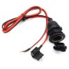 Gniazdo zapalniczki MTA/ATC z klapką BYPASS z przewodem 1m 15A 12-24V