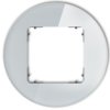 Icon Ramka Uniwersalna Pojedyncza Okrągła - Efekt Szkła (Ramka: Szara Spód:...