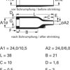 Heat shrinkable molded part, 4:1, straight, S1 (24/24 mm), S2 (10.5/6 mm), 401-52880