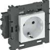 Socket 0 stopni, 1-drożny 250V, 10 / 16A, Schuko OBO Bettermann, 6120412, biały, (S x W x G) 86 x 76 x 42 mm