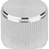 Rotary knob, 6 mm, aluminum, silver, Ø 12 mm, H 12 mm, 505.61