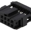 Wtyk IDC żeńskie 10-pin IDC na taśmę 1,27mm złocony czarny 1658621-1