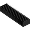 Extruded heatsink, (L x W x H) 37.5 x 150 x 25 mm, 1.4 to 0.43 K/W, black anodized, SK 132 37,5 SA