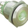Przycisk wandaloodporny chwilowy Bulgin MPI001/TERM/GN, 1 x wył/(wł), IP66, 1 szt.