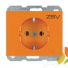 BERKER K.1/K.5 Gniazdo z uziemieniem schuko pomarańczowy połysk 47157014 HAGER