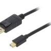 Kabel DisplayPort wtyk,mini DisplayPort wtyk, PVC, czarny, dł. przewodu: 1,8m CCP-MDP2-6
